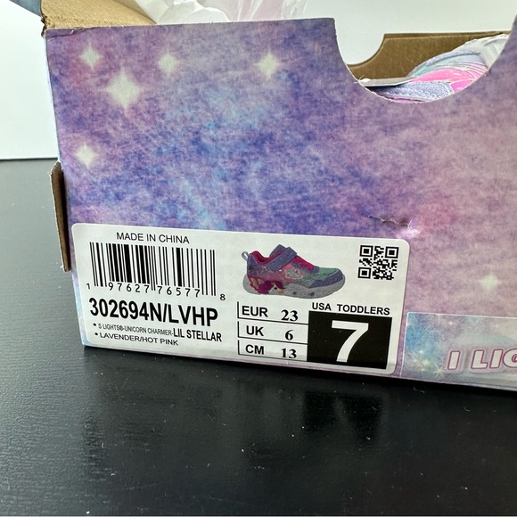 NEW Skechers Toddler Unicorn Girls Running Shoes Sneakers Size 7 - Picture 2 of 2